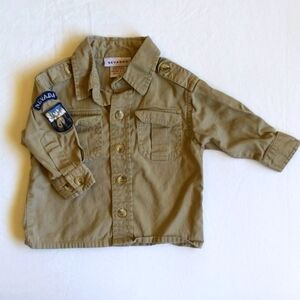 nevada camp shirt with patches 3-6 months baby